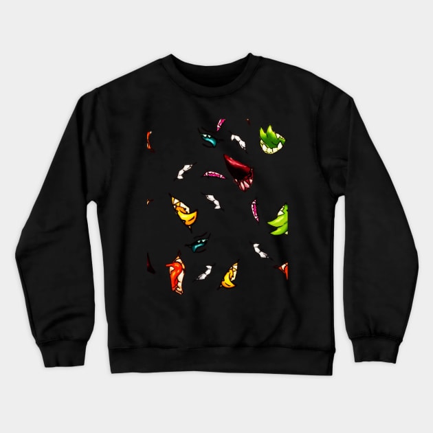 Monster Mouths Crewneck Sweatshirt by Eight Arm Artistry